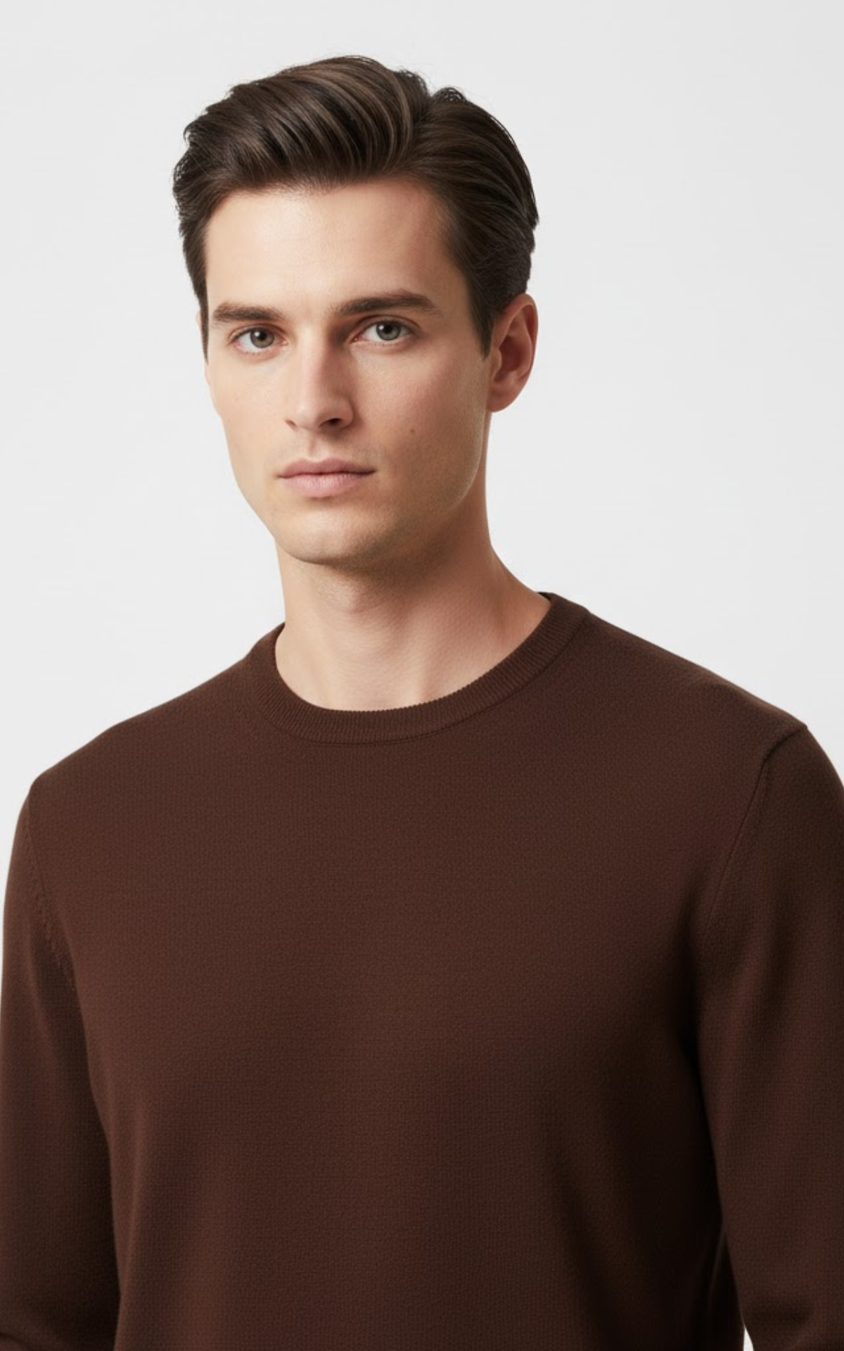 Men’s Classic Crew Neck Sweater – Premium Cotton Blend Knit