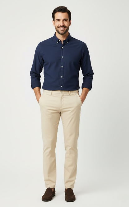 Men’s Classic Formal Pants – Slim Fit Dress Trousers with Stretch