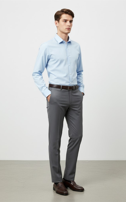 Men’s Slim-Fit Tailored Pants – Classic Stretch