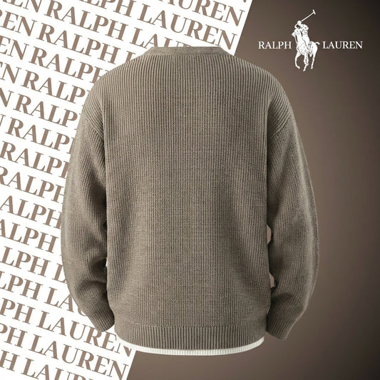 Pull Héritage à Col Fendu RL – Maille Signature