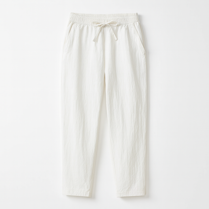 Men’s Lightweight Cotton-Linen Drawstring Pants